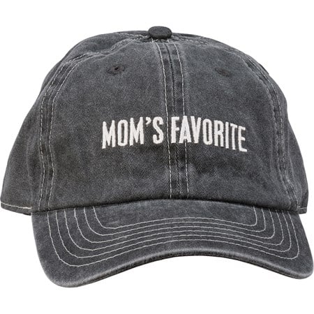 Baseball Cap - Mom's Favorite - One Size Fits Most - Cotton, Metal