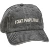I Can't People Today Baseball Cap - Cotton, Metal