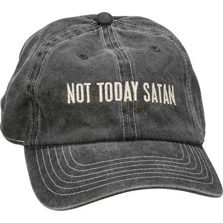 Baseball Cap - Not Today Satan - One Size Fits Most - Cotton, Metal