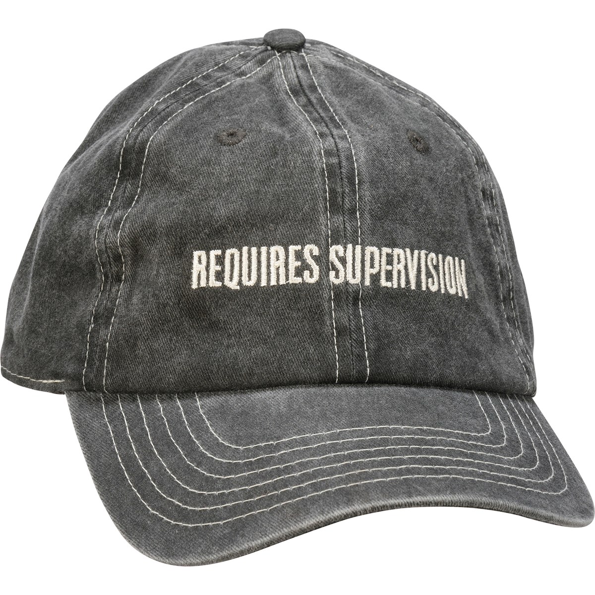 Requires Supervision Baseball Cap - Cotton, Metal