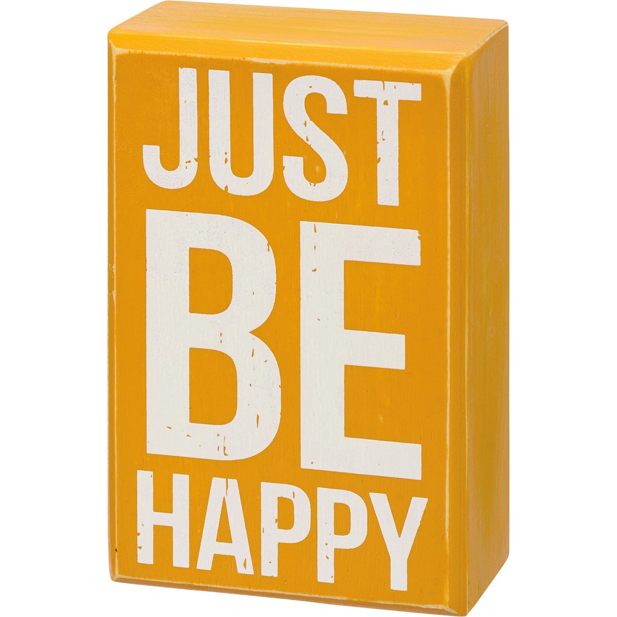 Just Be Happy Box Sign And Sock Set - Wood, Cotton, Nylon, Spandex, Ribbon