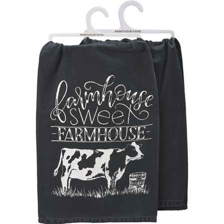 Kitchen Towel - Farmhouse Sweet Farmhouse - 28" x 28" - Cotton