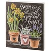 Begin Each Day With A Grateful Heart Chalk Sign - Wood, Paper