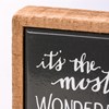 Most Wonderful Time Of The Year Box Sign Mini - Wood
