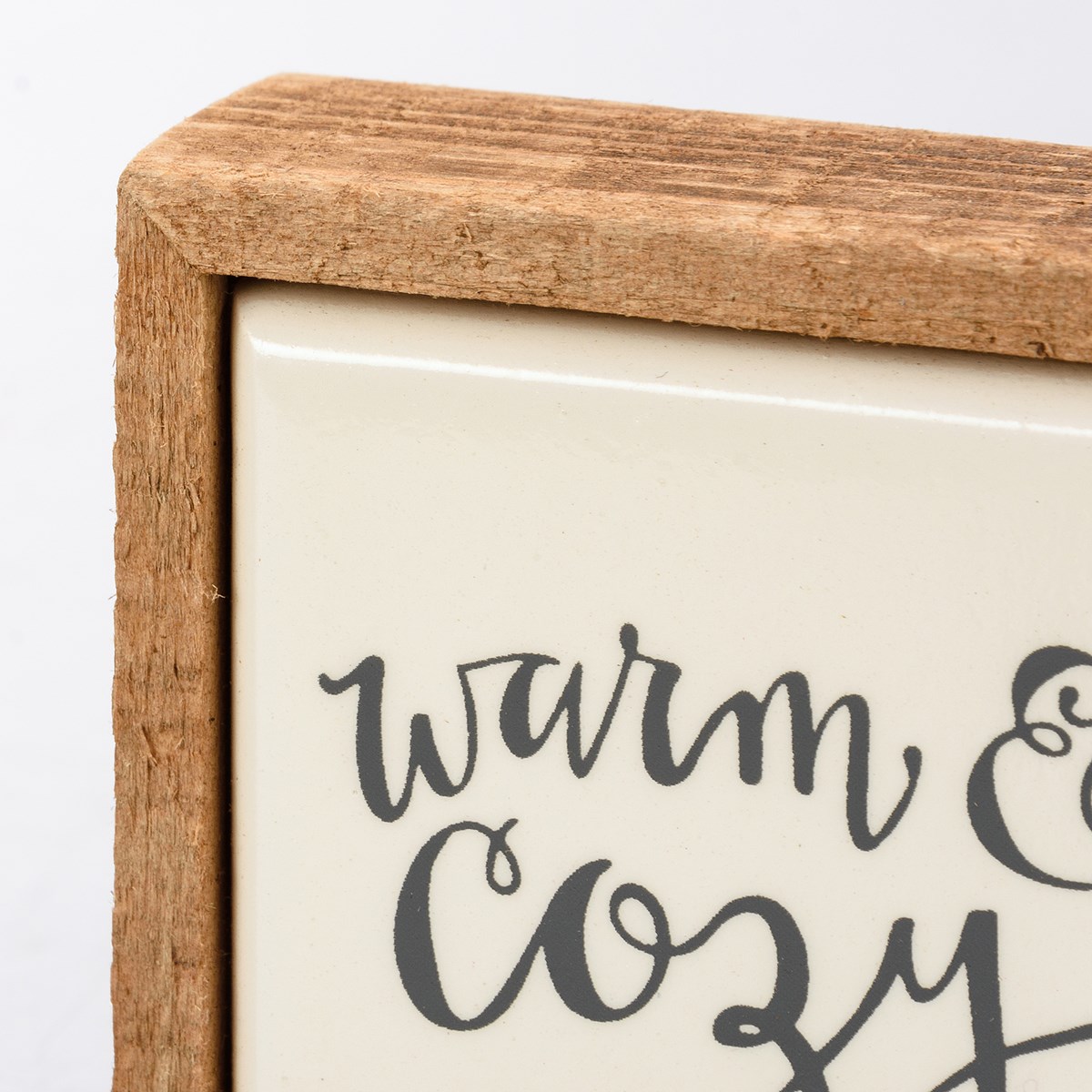 Warm & Cozy Box Sign Mini - Wood
