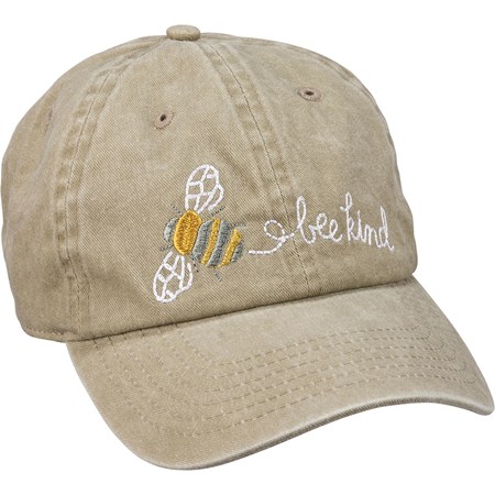 Baseball Cap - Bee Kind - One Size Fits Most - Cotton, Metal