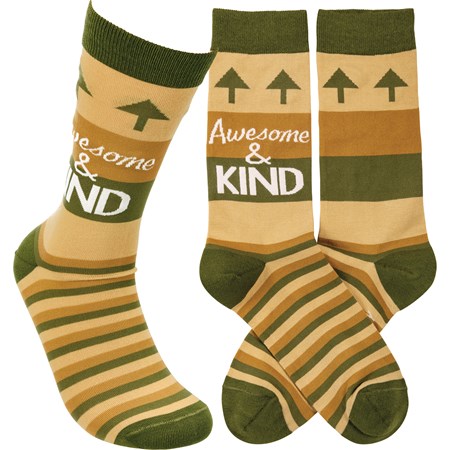 Awesome & Kind Socks - Cotton, Nylon, Spandex