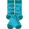 Socks - Fish & Lures - One Size Fits Most - Cotton, Nylon, Spandex