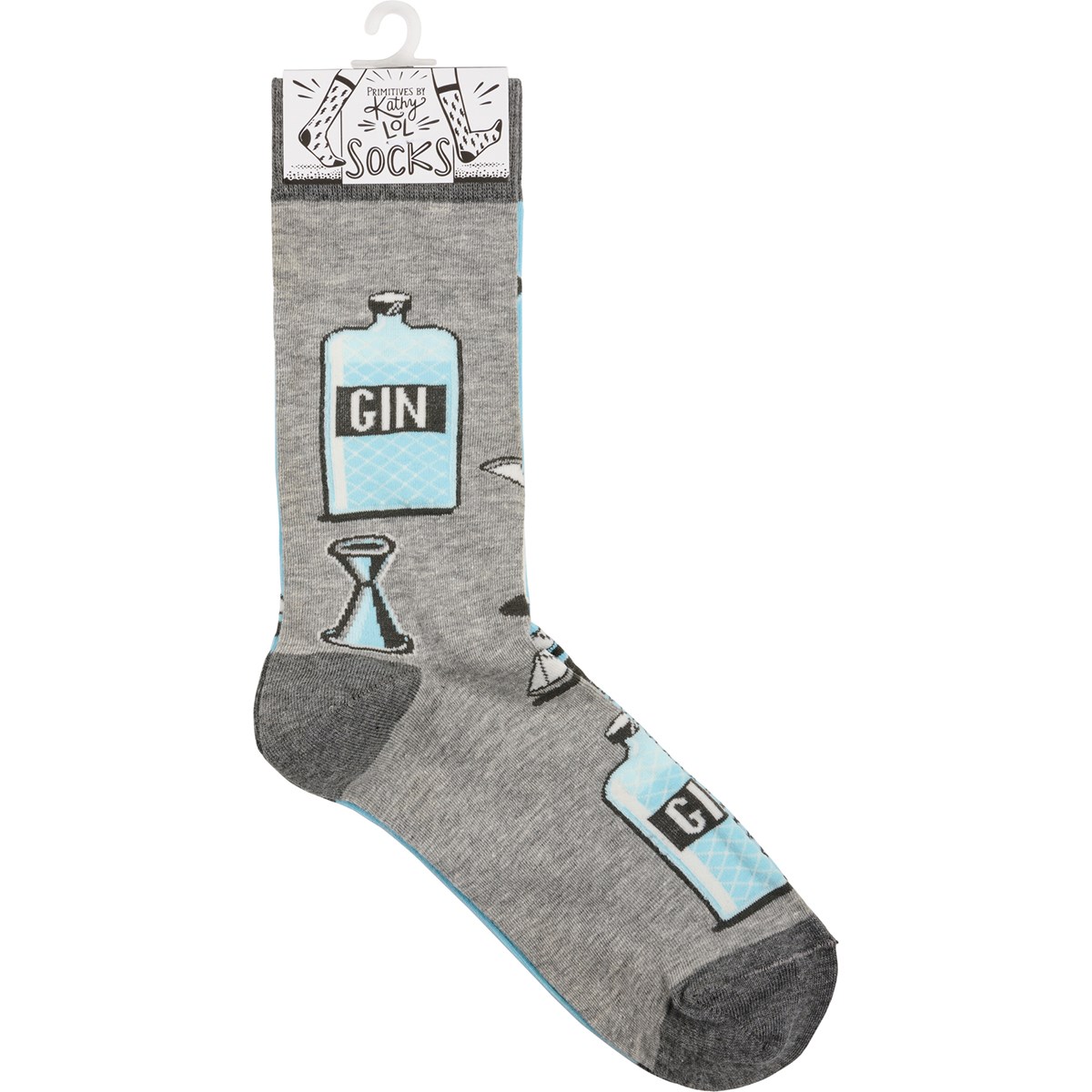 Socks - Gin & Tonic - One Size Fits Most - Cotton, Nylon, Spandex