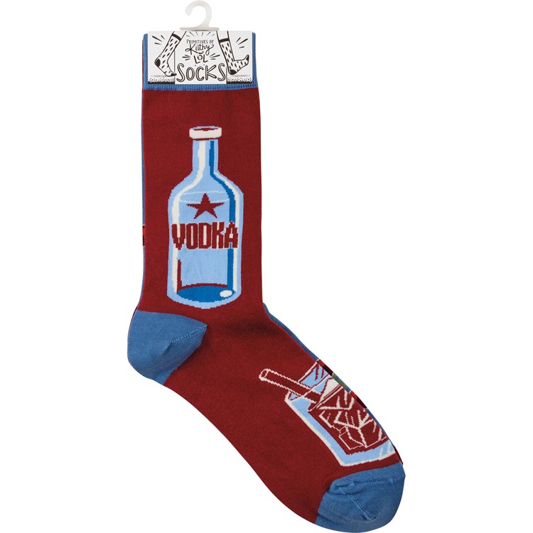 Socks - Vodka & Cranberries - One Size Fits Most - Cotton, Nylon, Spandex