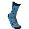 Socks - Hold Your Horses - One Size Fits Most - Cotton, Nylon, Spandex
