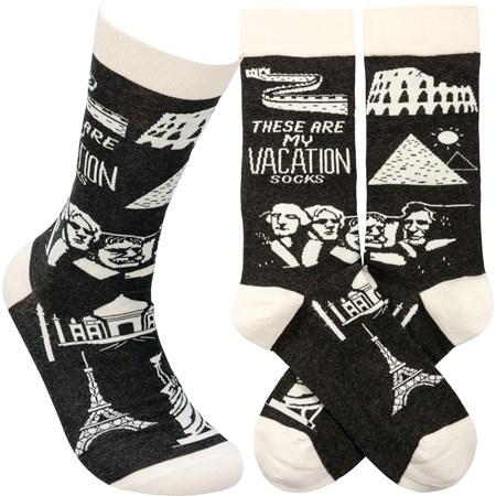These Are My Vacation Socks - Cotton, Nylon, Spandex