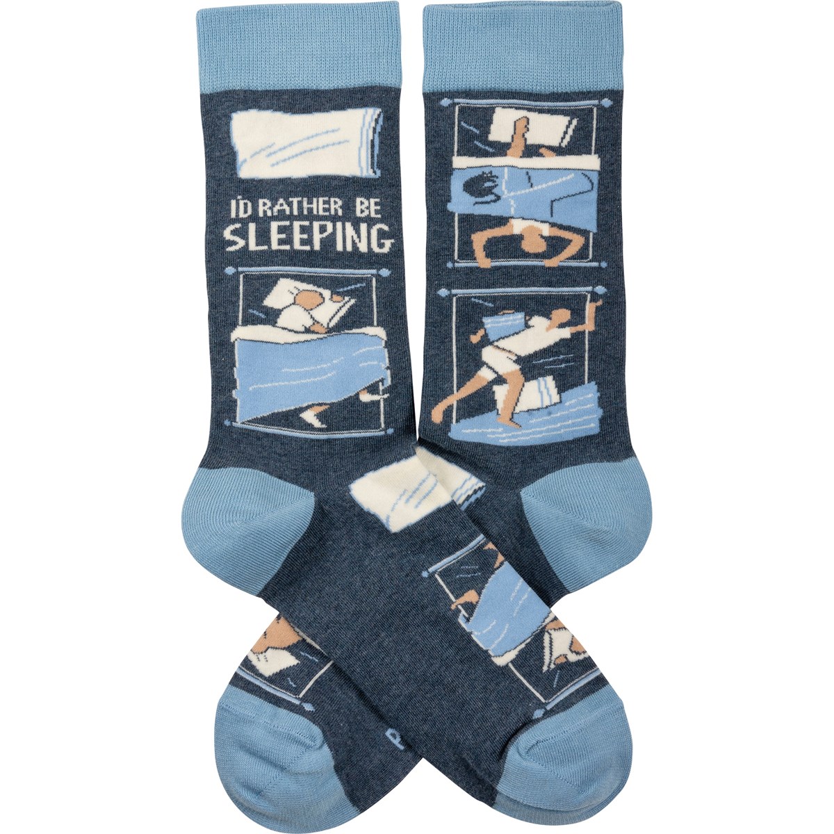 Socks - I'd Rather Be Sleeping - One Size Fits Most - Cotton, Nylon, Spandex