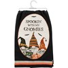 Spookin' With My Gnomies Kitchen Towel - Cotton, Ribbon