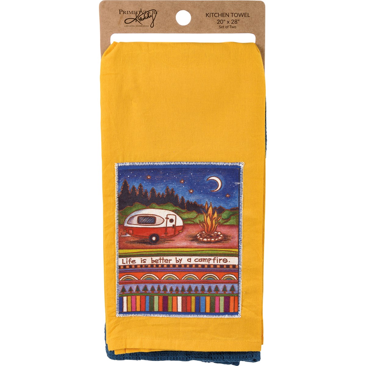 Kitchen Towel Set - Life Is Better By A Campfire - 20" x 28" - Cotton