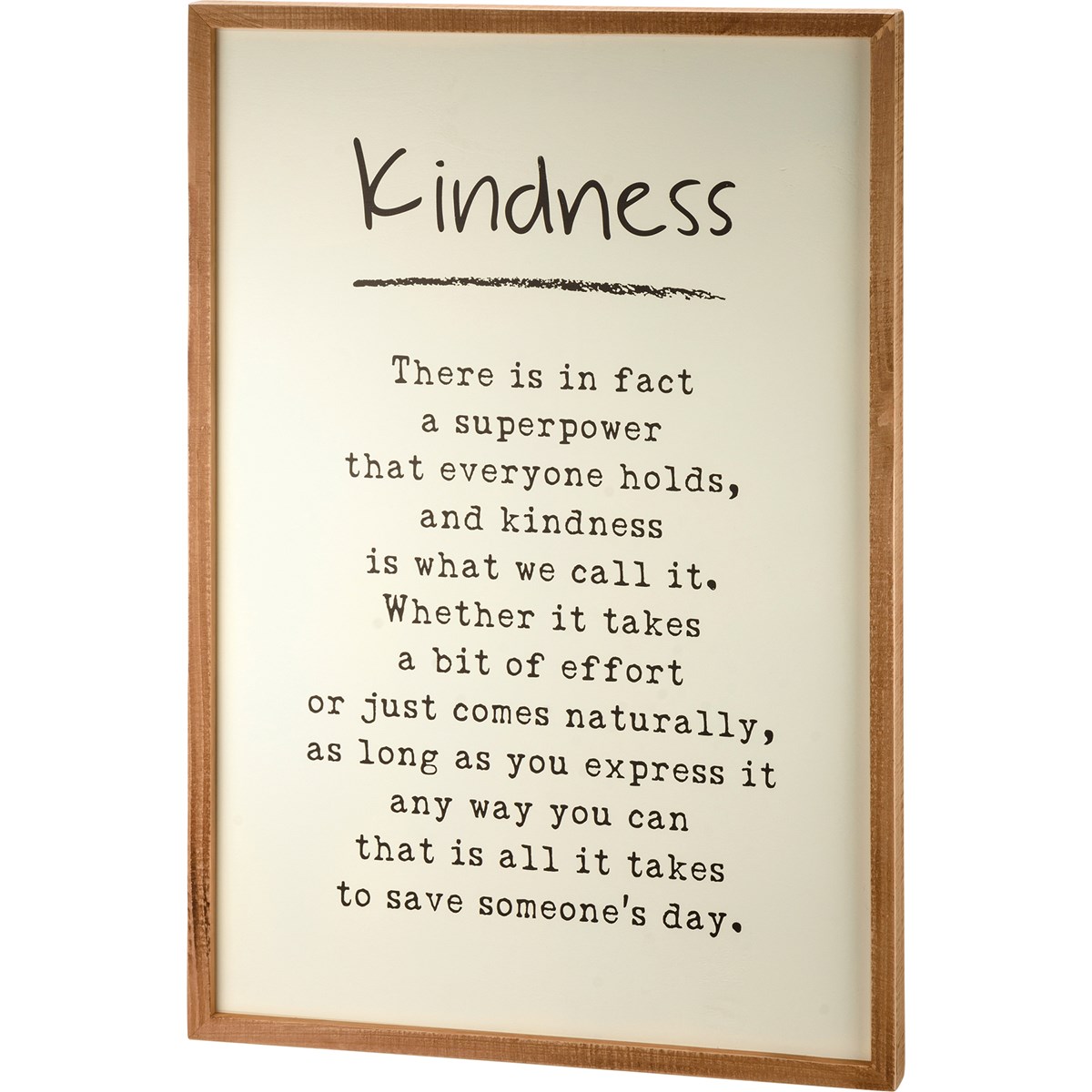 Kindness Inset Box Sign - Wood