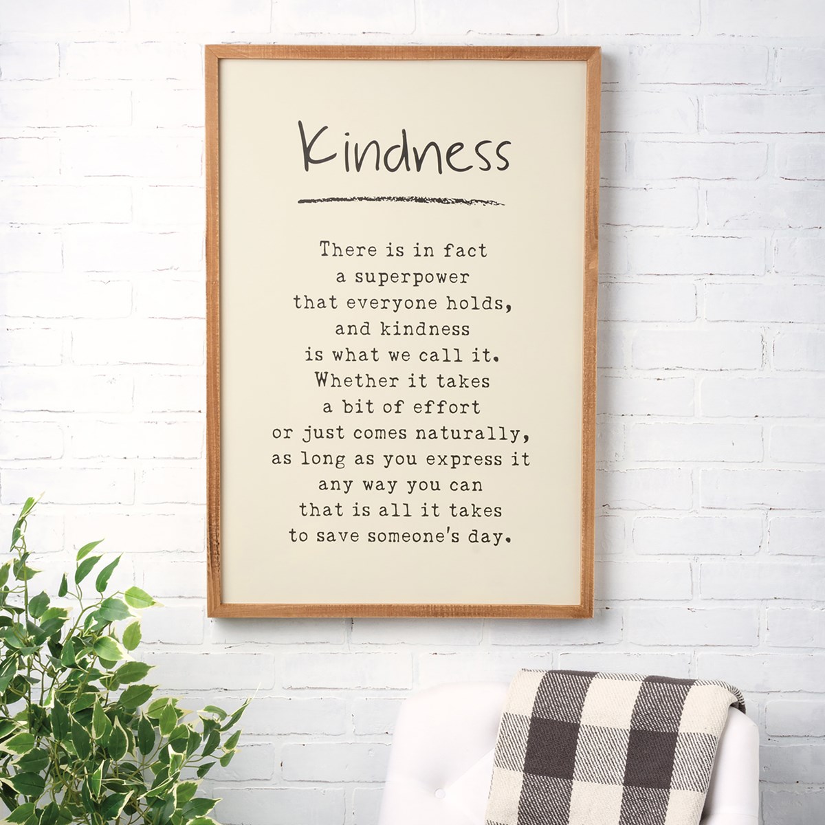 Kindness Inset Box Sign - Wood
