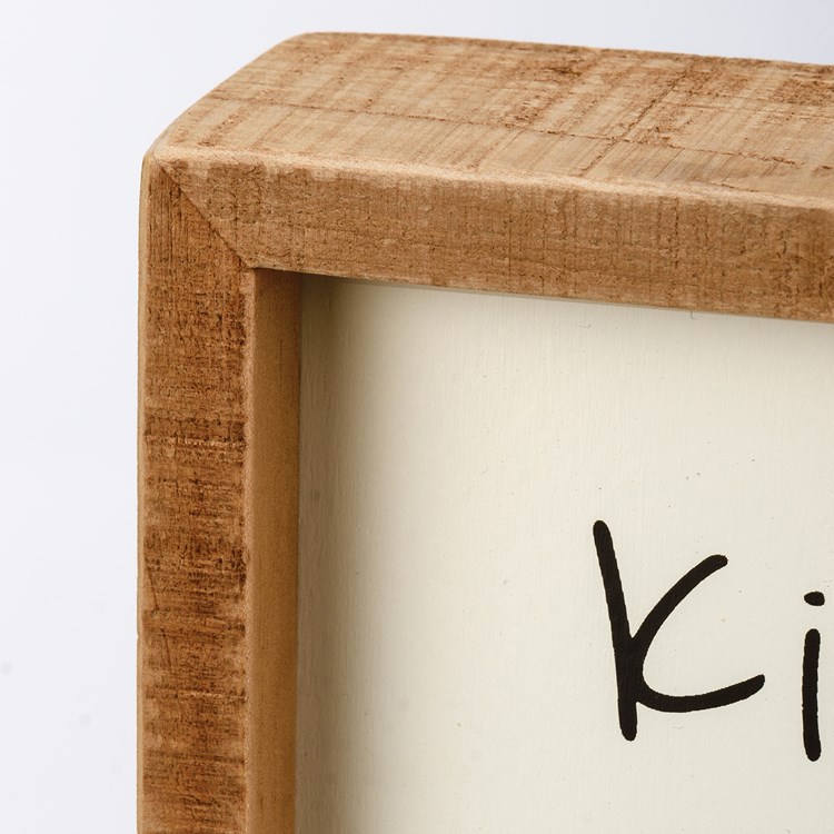 Inset Box Sign - Kindness - 6" x 7.50" x 1.75" - Wood