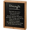 Strength Inset Box Sign - Wood