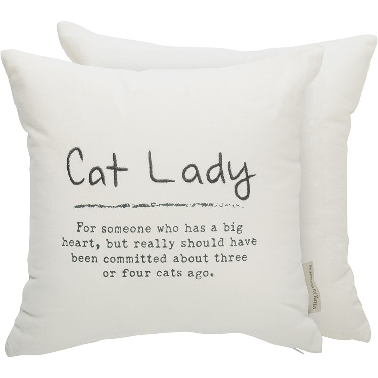 A Girl And Her Cats Christmas Pillow (Insert Included) - Lailorp