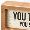You Should Hear What I Don't Say Inset Box Sign - Wood