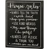 House Rules Box Sign - Wood