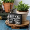 Water Air Food & Best Friends Box Sign - Wood