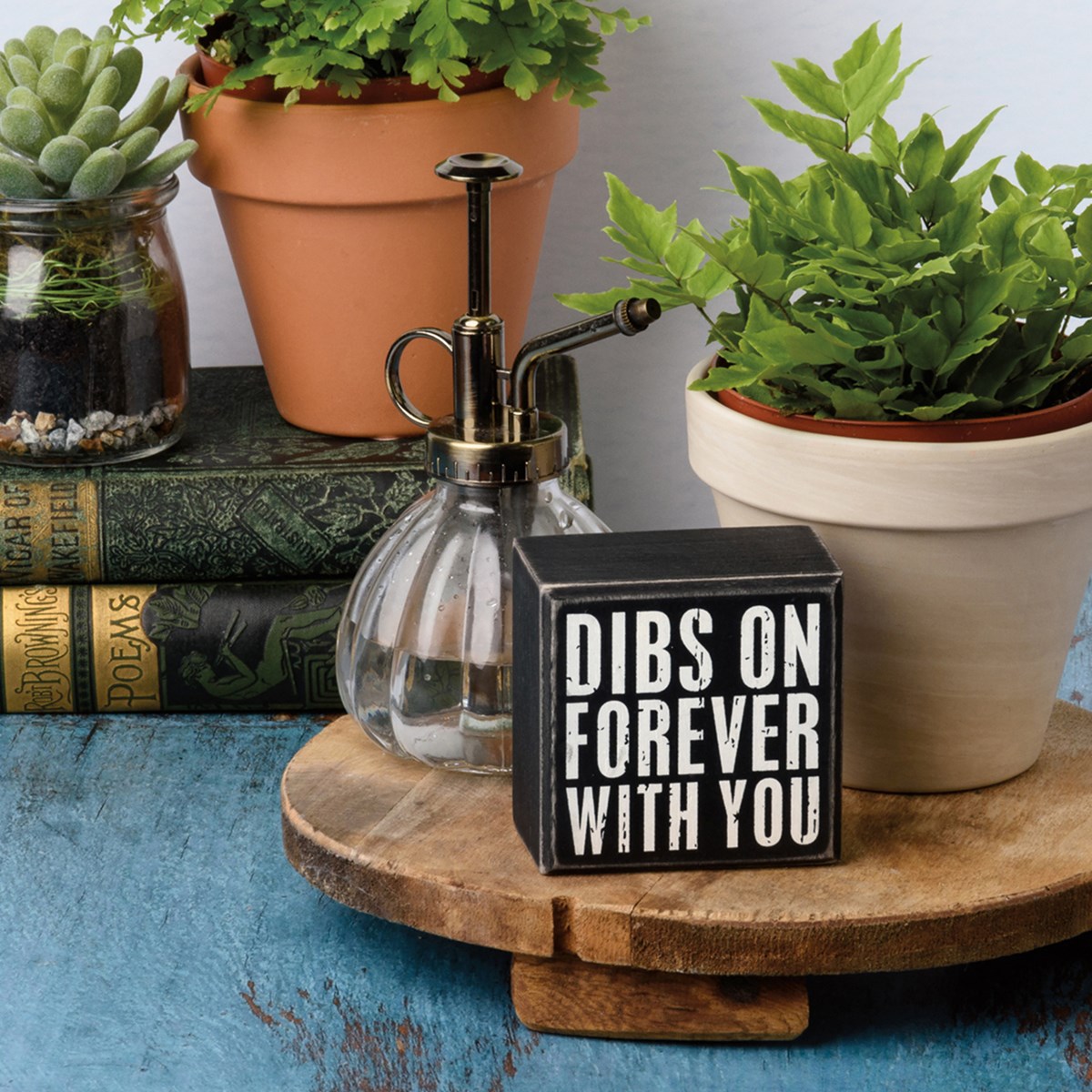 Dibs On Forever With You Box Sign - Wood