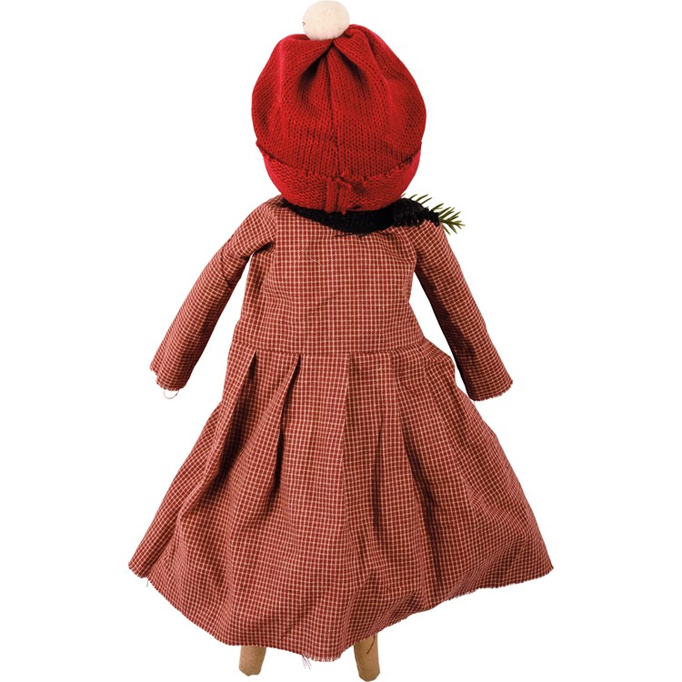 Sierra Snowgirl Doll - Cotton, Wood, Wire, Plastic, Metal