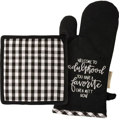 Kitchen Set - Welcome To Adulthood - 7" x 13", 8" x 8" - Cotton