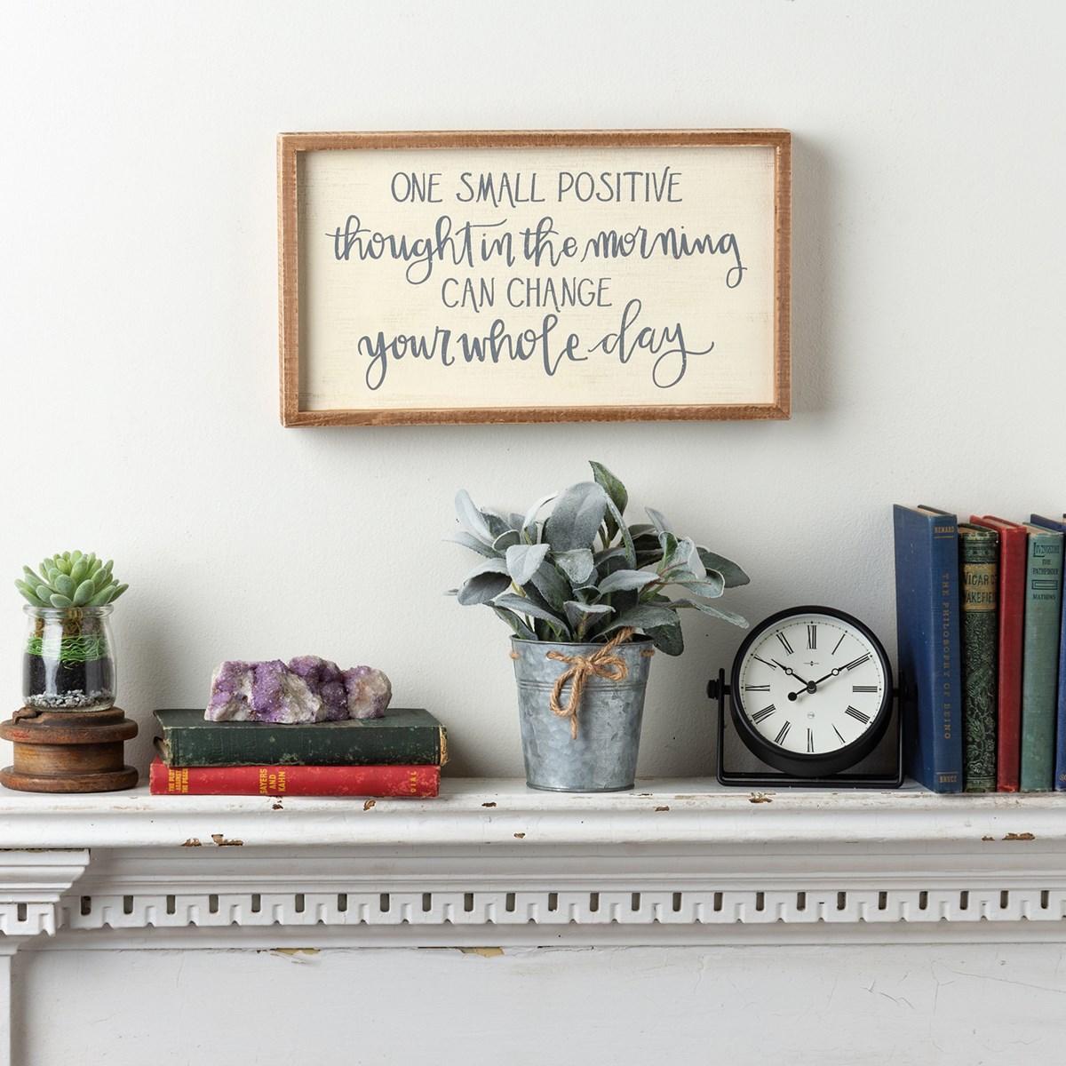 Change Your Whole Day Inset Box Sign - Wood