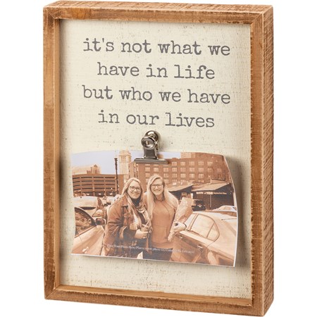 Inset Box Frame - Who We Have In Our Lives - 8" x 11" x 1.75", Fits 6" x 4" Photo - Wood, Metal