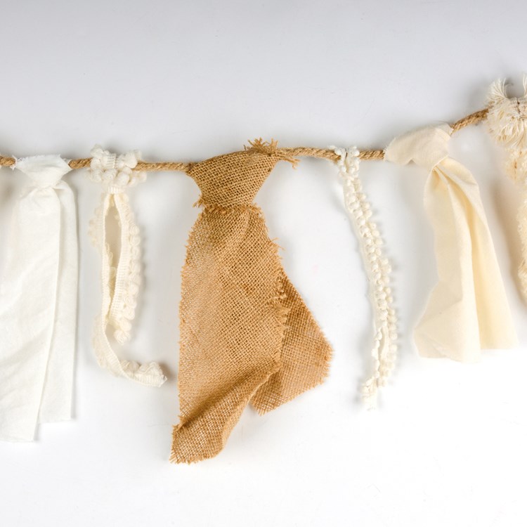Natural Fabrics Garland - Cotton, Burlap, Jute