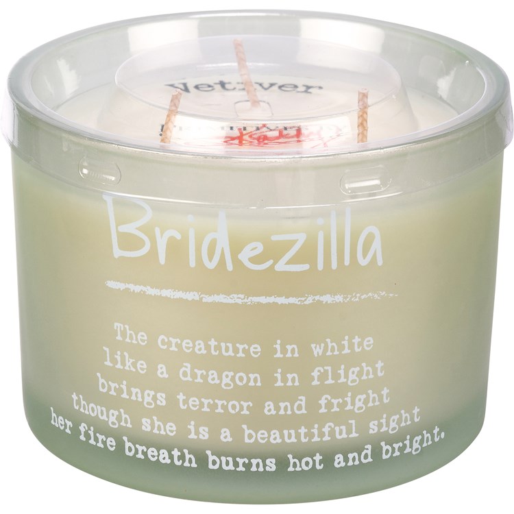 Jar Candle - Bridezilla - 14 oz., 4.50" Diameter x 3.25" - Soy Wax, Glass, Cotton