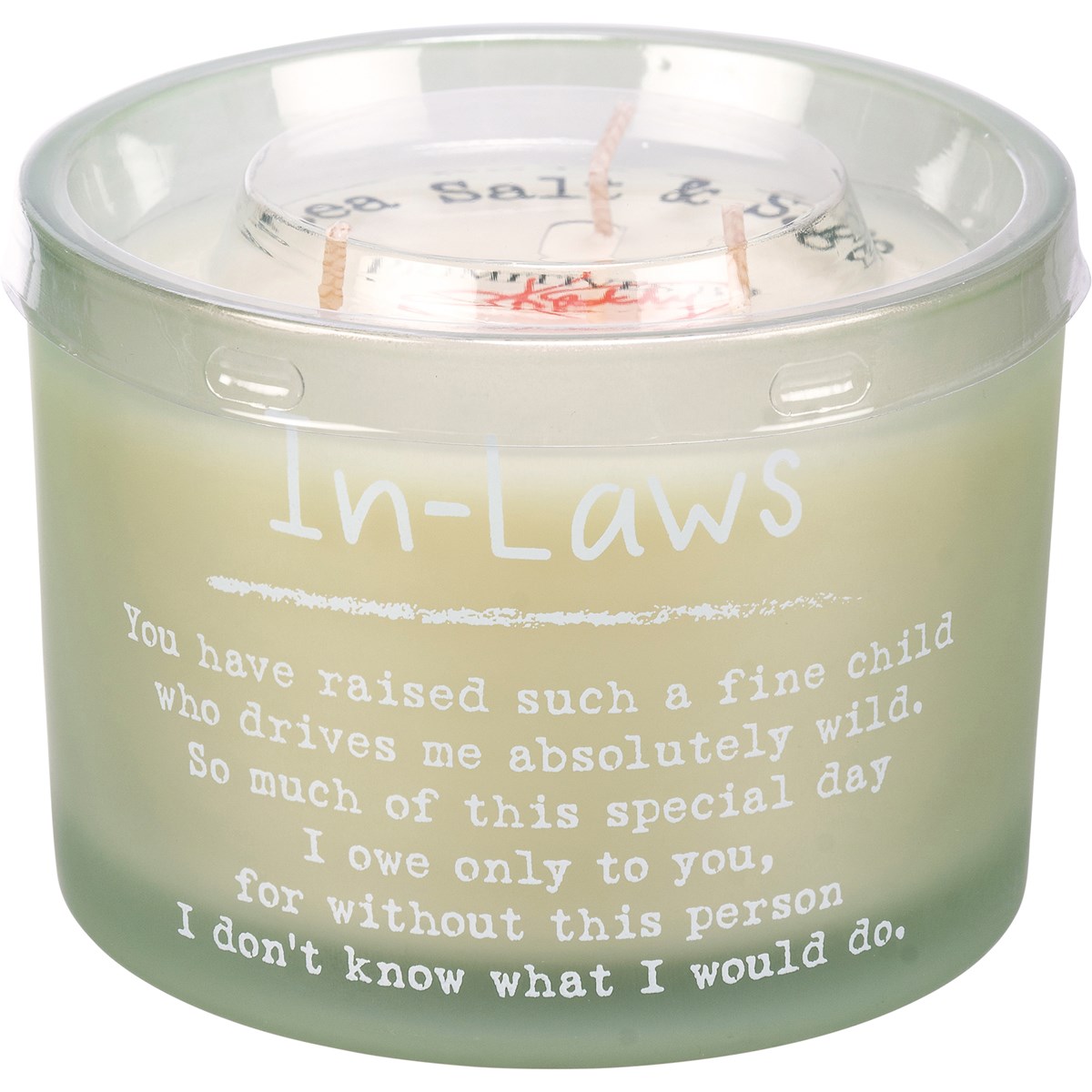 Jar Candle - In-Laws - 14 oz., 4.50" Diameter x 3.25" - Soy Wax, Glass, Cotton