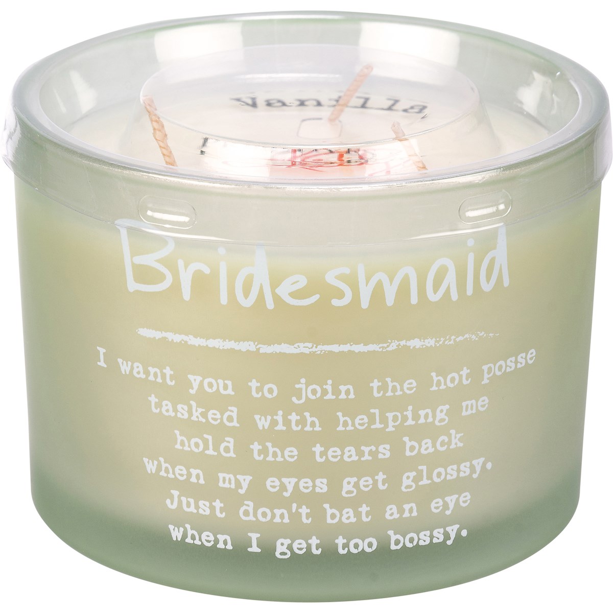 Bridesmaid Jar Candle - Soy Wax, Glass, Cotton