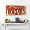 It All Began With Love Box Sign - Wood