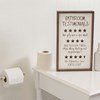 Bathroom Testimonials Inset Box Sign - Wood