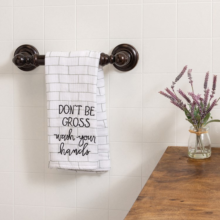 Hand Towel - Don't Be Gross Wash Your Hands - 16" x 28" - Cotton, Terrycloth