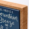 A Mountain Breeze And Tall Trees Box Sign Mini - Wood