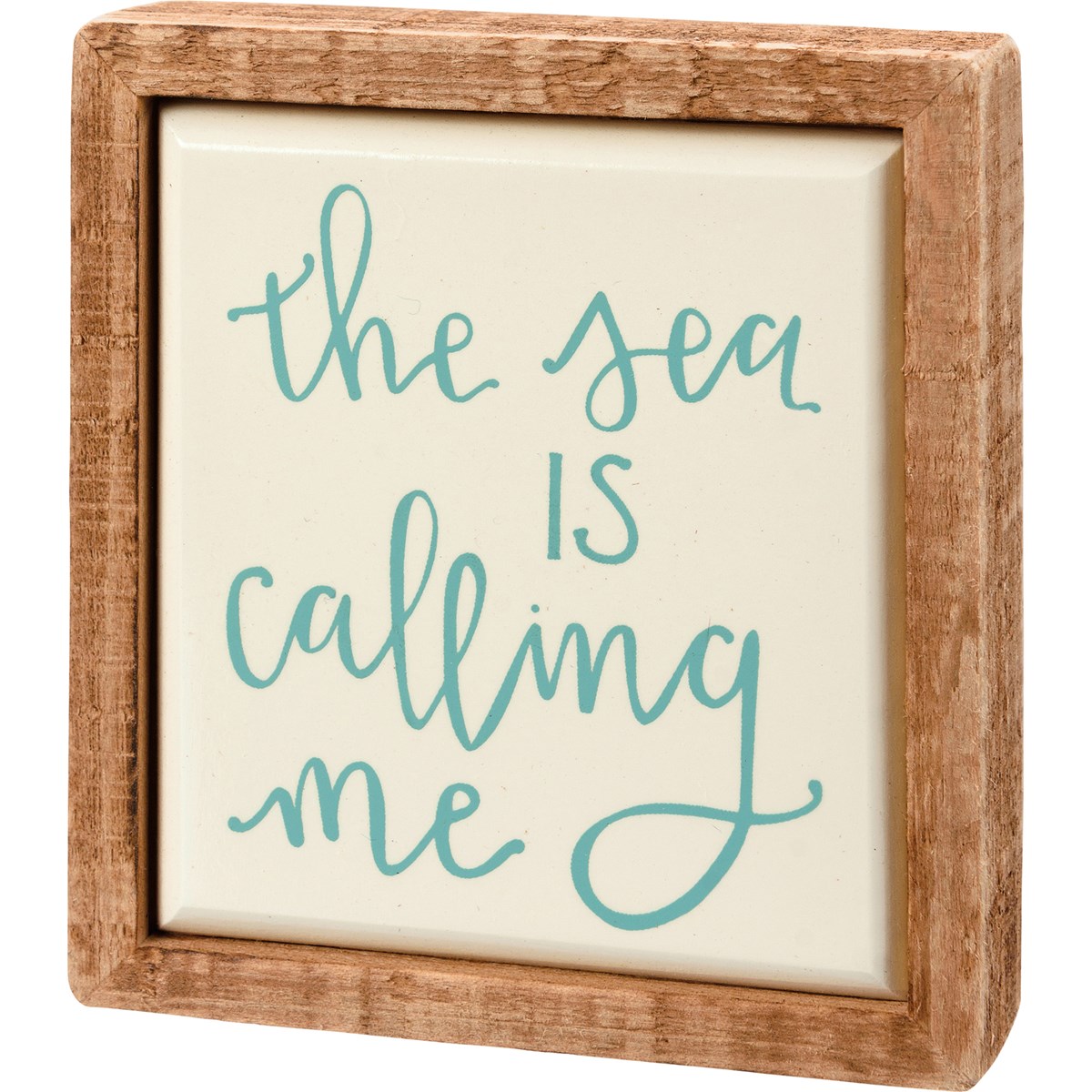 The Sea Is Calling Me Box Sign Mini - Wood