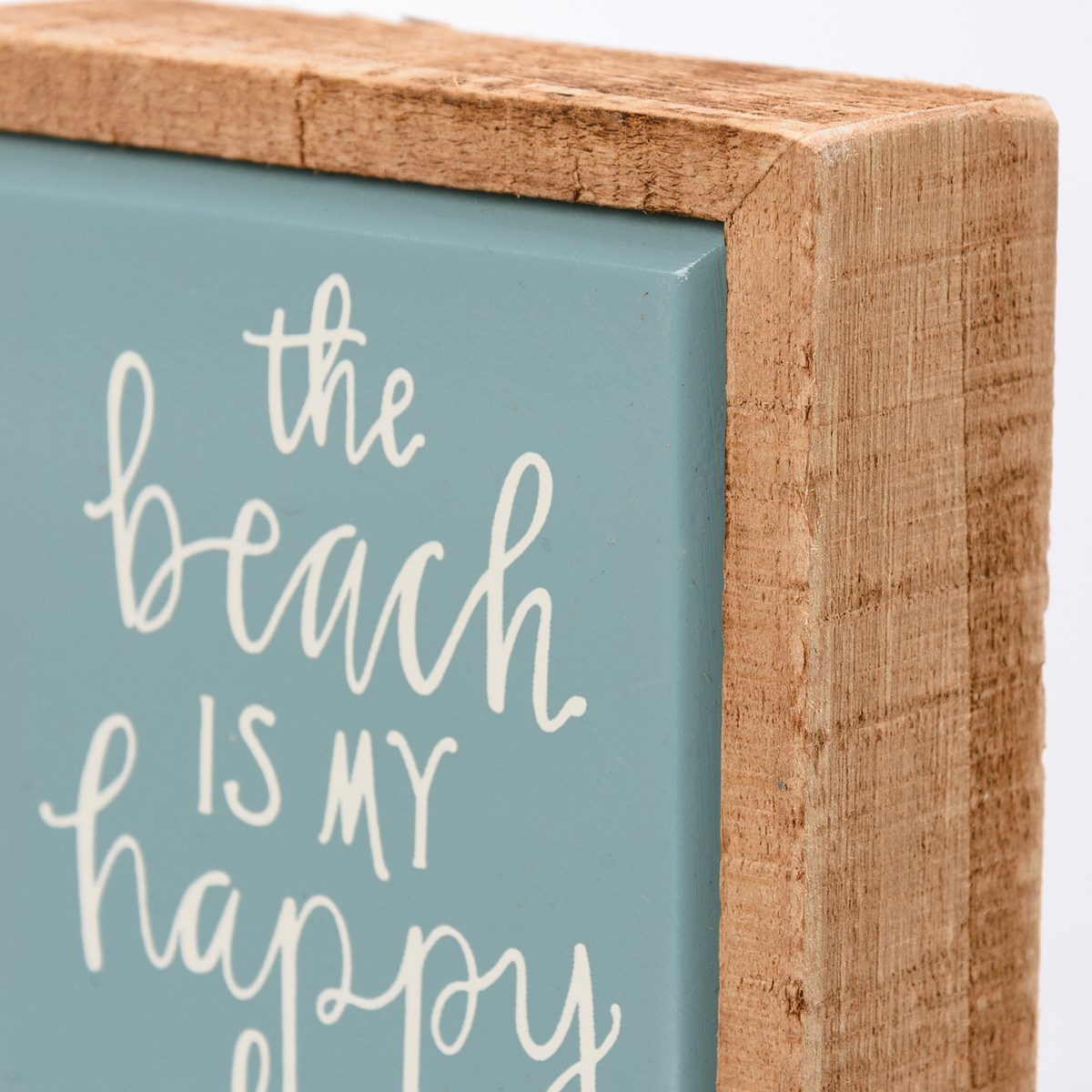 The Beach Is My Happy Place Box Sign Mini - Wood