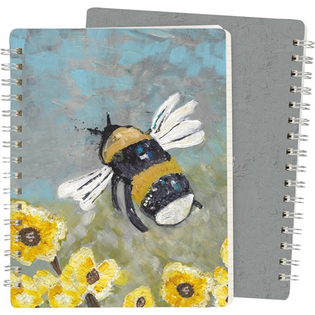 Bumble Bee Spiral Notebook - Paper, Metal