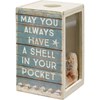 Shell Holder - Always Have A Shell In Your Pocket - 4.25" x 7.25" x 4.25" - Wood, Paper, Glass