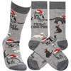 Meowy Christmas Socks - Cotton, Nylon, Spandex