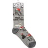 Meowy Christmas Socks - Cotton, Nylon, Spandex