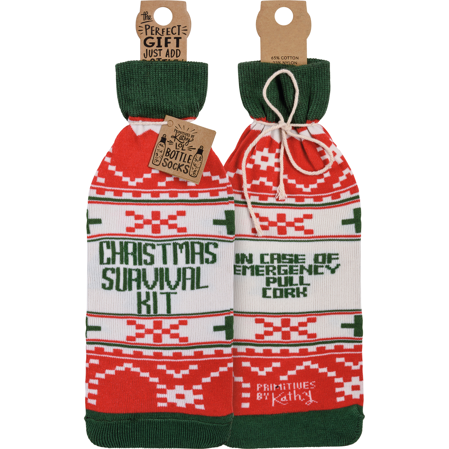 Christmas Survival Kit Bottle Sock