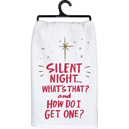 Kitchen Towel - Silent Night What's That - 28" x 28" - Cotton