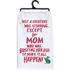 Kitchen Towel - Except For Mom - 28" x 28" - Cotton