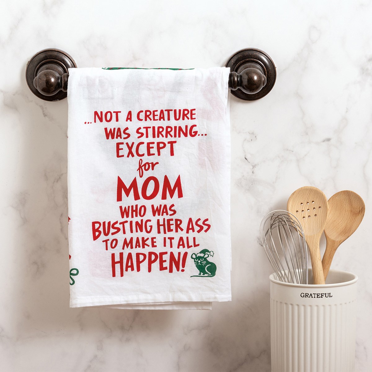 Kitchen Towel - Except For Mom - 28" x 28" - Cotton